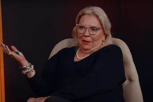 Elisa Carrió, durante una entrevista en Cenital