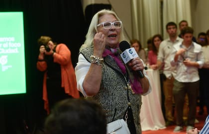 Elisa Carrió, en el acto de cierre de campaña de la Coalición Cívica