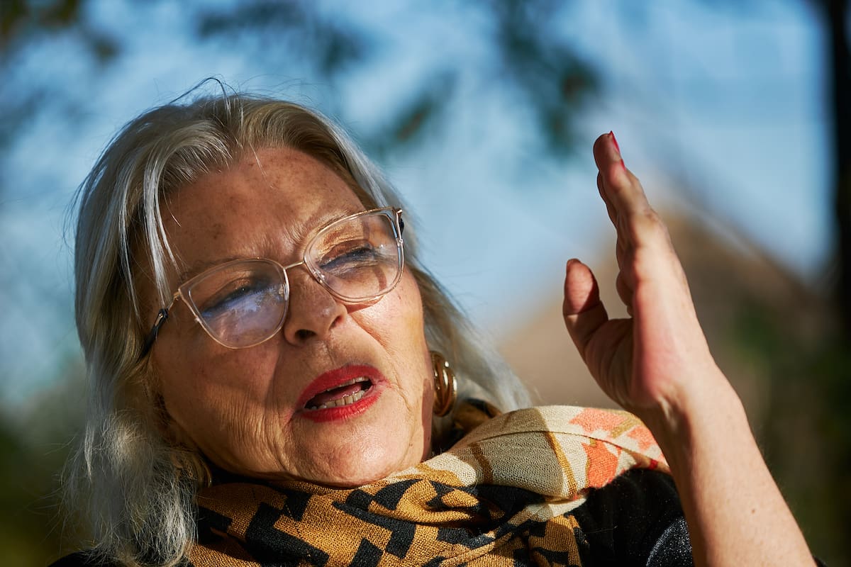 Elisa Carrió en su casa de Chacras de la Cruz en Capilla del Señor