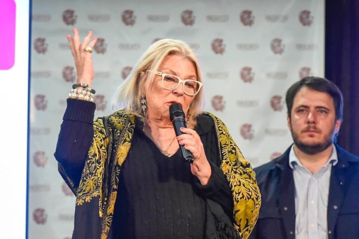 Elisa Carrió en una acto de la CC