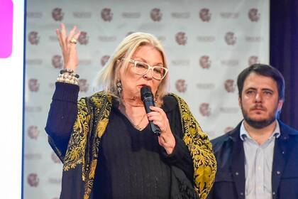 Elisa Carrió en una acto de la CC