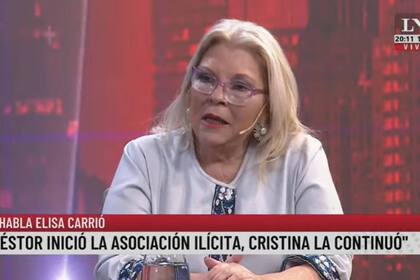 Elisa Carrió estuvo en el pase entre Jonatan Viale y Eduardo Feinmann