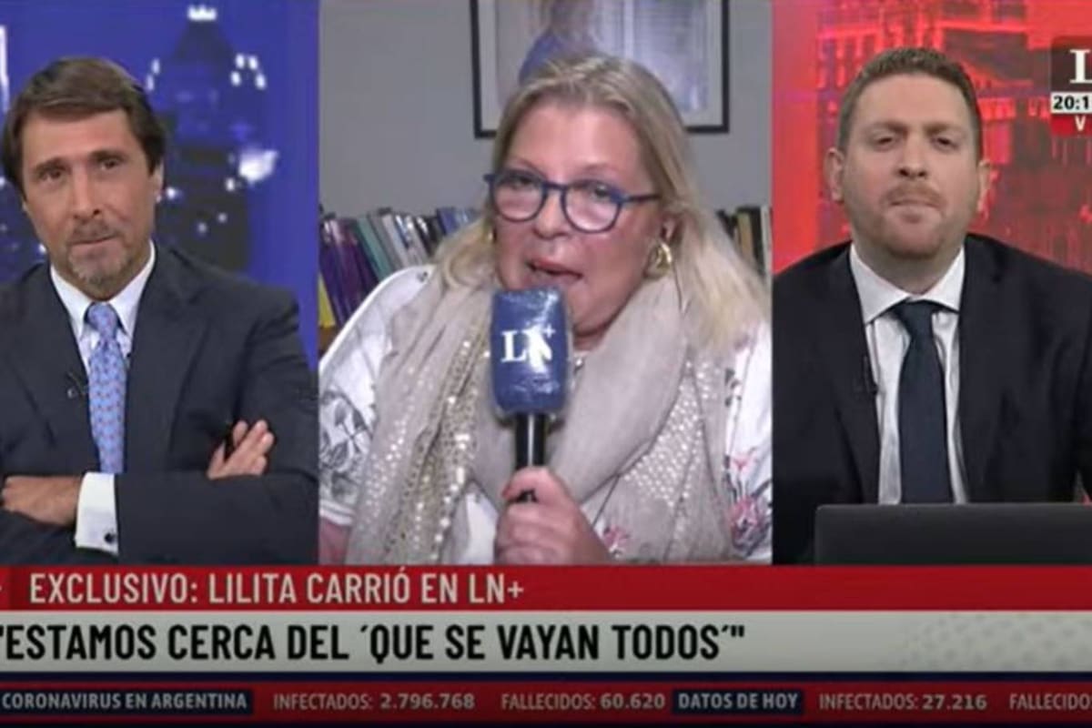 Elisa Carrió habló en el pase con Eduardo Feinmann y Jonatan Viale