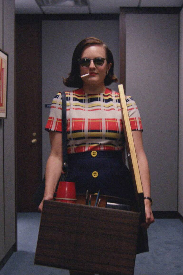 Elisabeth Moss como Peggy Olson, la heroína de Mad Men, la serie que puso en el mapa a Matthew Weiner