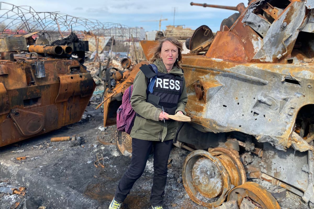 Elisabetta Piqué, corresponsal de guerra en Ucrania para LA NACION