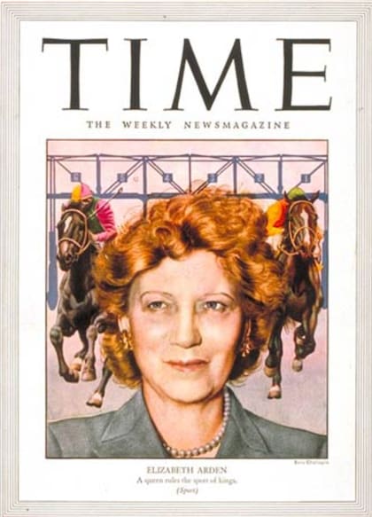 Elizabeth Arden en la portada de TIME del 6 de mayo de 1946, dedicada al protagonismo de su caballeriza en el turf