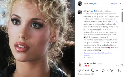 Elizabeth Berkley y una reflexión sobre los años difíciles que enfrentó en la industria (Foto: Captura Instagram/@elizberkley)