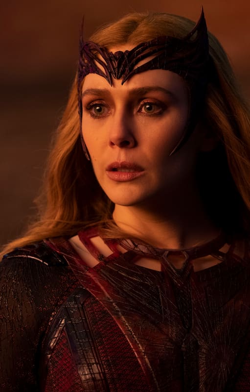 Elizabeth Olsen as Wanda Maximoff in Marvel Studios' DOCTOR STRANGE IN THE MULTIVERSE OF MADNESS. Photo courtesy of Marvel Studios. ©Marvel Studios 2022. All Rights Reserved.