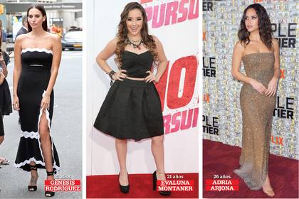 Ellas son, de izquierda a derecha, Génesis Rodríguez (31), Evaluna Montaner (21) y Adria Arjona (26)