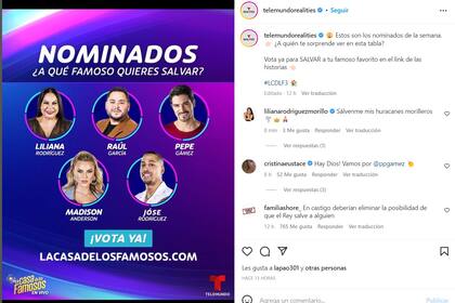 Ellos fueron los cinco nominados de la segunda semana