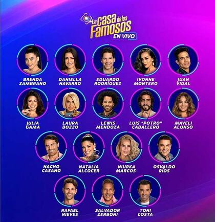 Ellos fueron los 17 integrantes que entraron desde un inicio a La Casa de los Famosos 2022