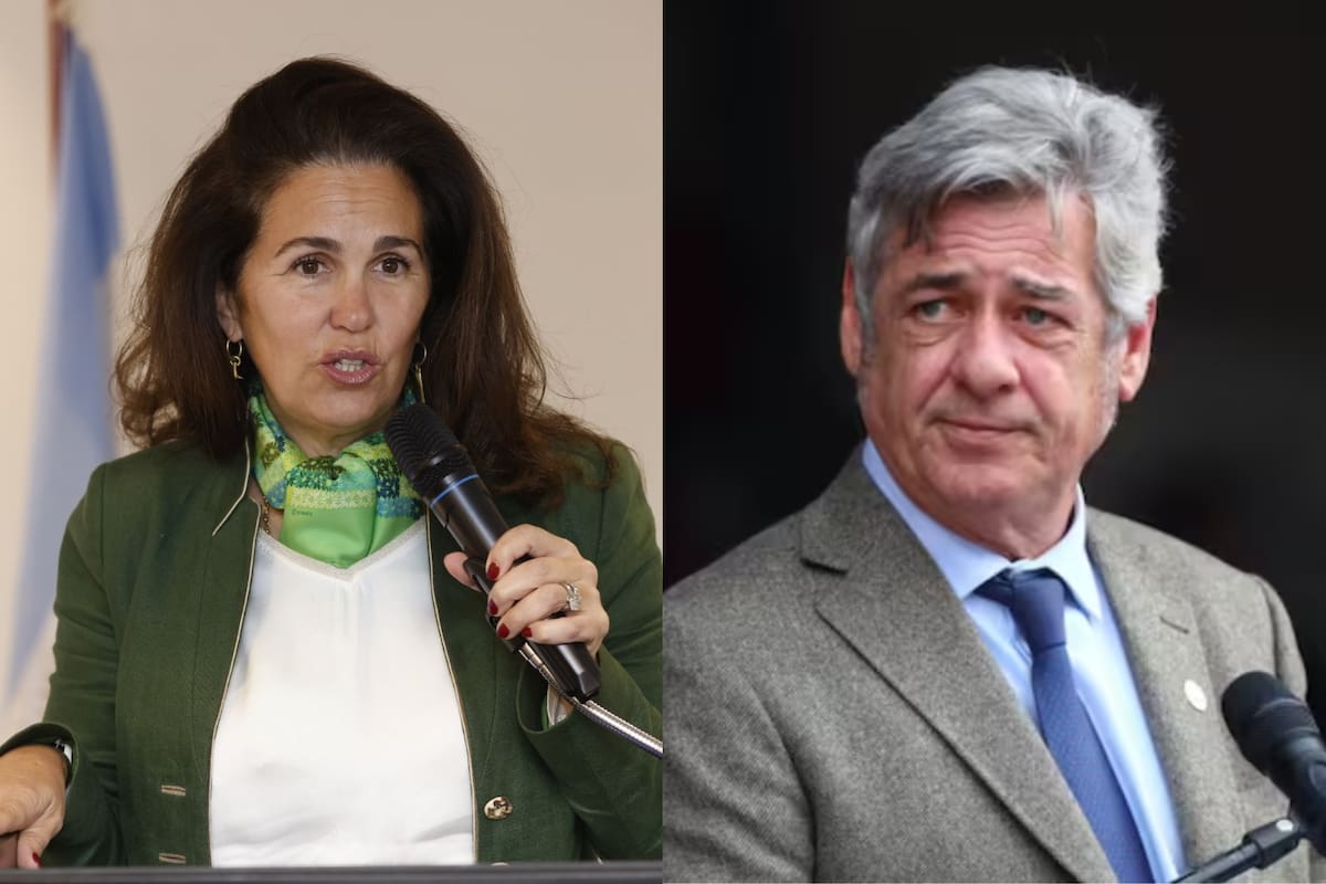 Eloísa Frederking, vicepresidenta segunda de la Rural, y Nicolás Pino, presidente reelecto
