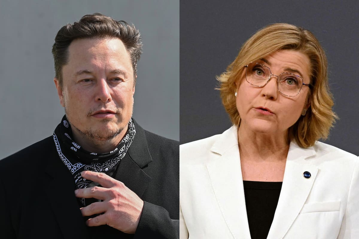 Elon Musk, dueño de la plataforma X, y Henna Virkkunen, vicepresidenta de la Comisión Europea de Soberanía Tecnológica, Seguridad y Democracia
