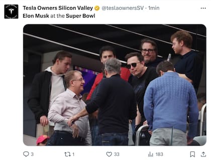 Elon Musk en el Super Bowl 2024