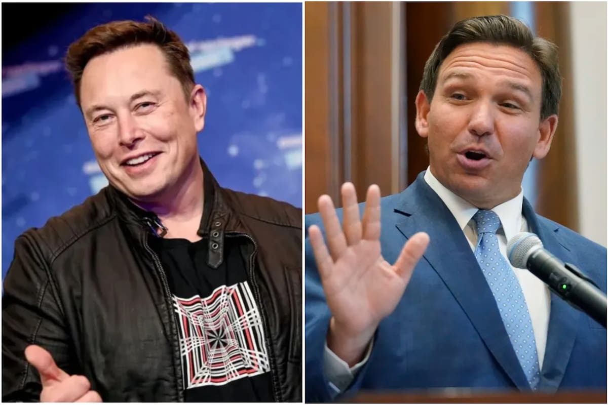 Elon Musk manifestó que le daría su voto a Ron DeSantis en las próximas elecciones presidenciales en Estados Unidos (Crédito: AFP/AP)