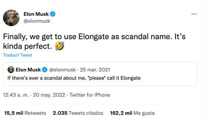 Elon Musk pide que su escándalo se llame Elongate