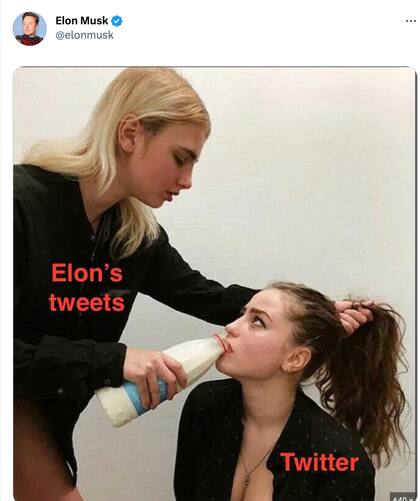 Elon Musk publica meme sobre los cambios algorítmicos
