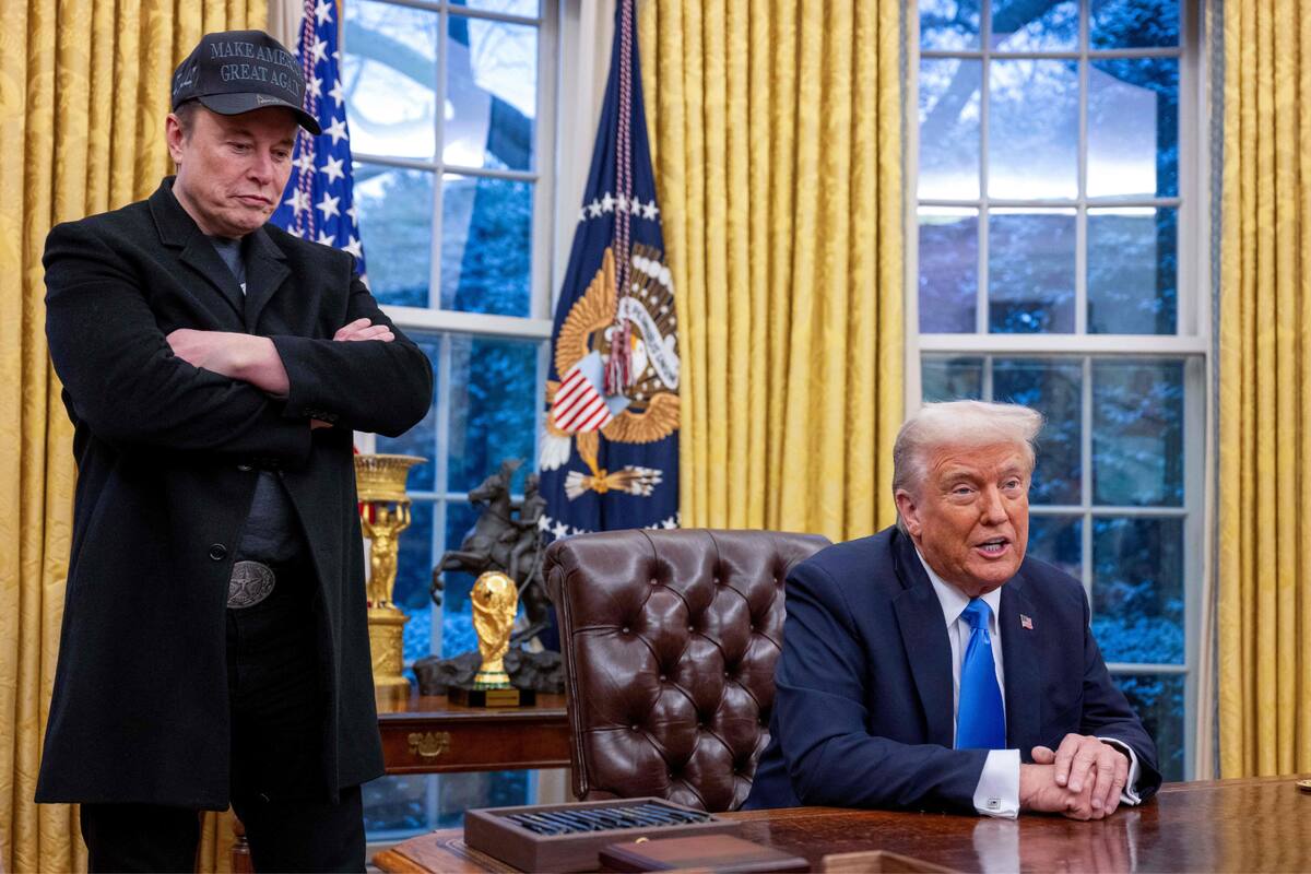 Elon Musk y Donald Trump, en el Salón Oval