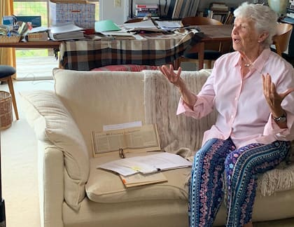 Elsa Rosenvasser durante una entrevista.