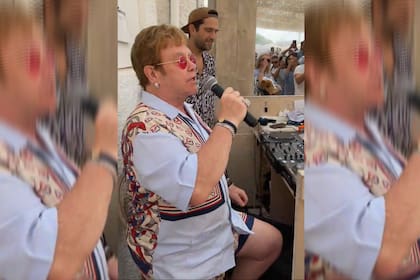 Elton John se instaló en la cabina del DJ para hacer su performance sorpresa