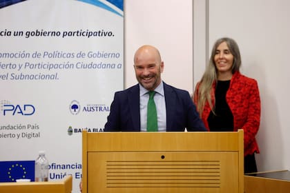 Embajador de la Unión Europea en Argentina Amador Sánchez Rico en la ceremonia de ratificación del proyecto de Fundación PAD en marzo de 2024.