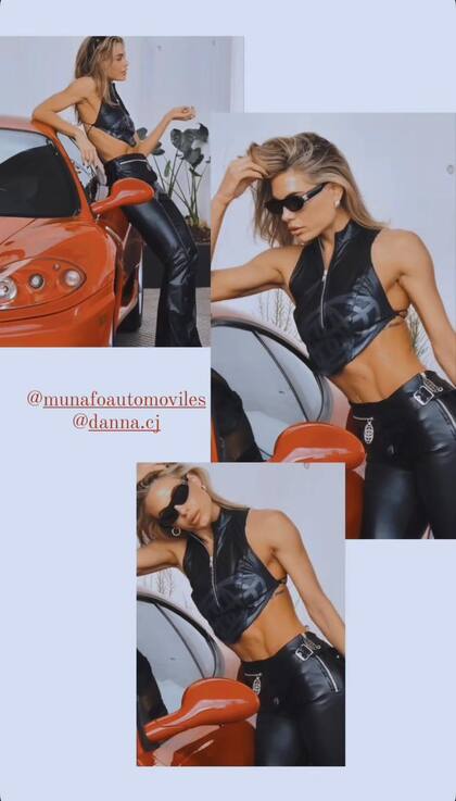 Emilia Attias hizo una producción de fotos con una Ferrari roja (Foto: Instagram @emilia_att)