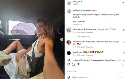 Emilia Attias se despidió de Ecuador con un sentido posteo (Foto: Instagram @emilia_att)