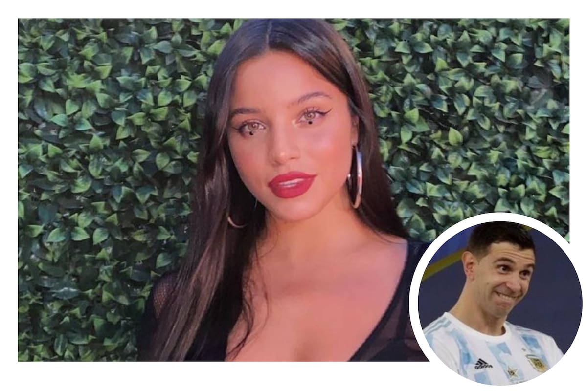 Emilia Mernes y Dibu Martínez