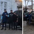 Empleados de un lavadero mostraron cómo le quedó la camioneta al Dibu Martínez después de quedar enterrado en el barro