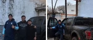 Empleados de un lavadero mostraron cómo le quedó la camioneta al Dibu Martínez después de quedar enterrado en el barro