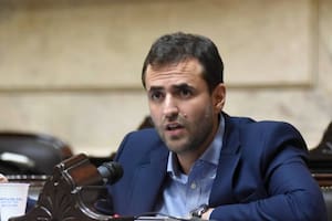 Emiliano Estrada en la Cámara de Diputados.