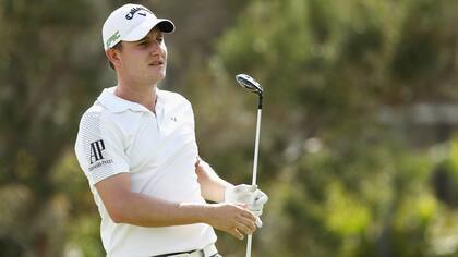 Emiliano Grillo, en la práctica para su primer torneo del año en el PGA Tour, en Hawaii
