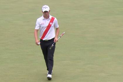 Emiliano Grillo participó del Masters de Augusta con una camiseta similar a la de River
