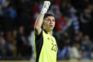 Emiliano Martinez, uno de los líderes del seleccionado argentino, que en esta ventana no contará con su capitán Lionel Messi