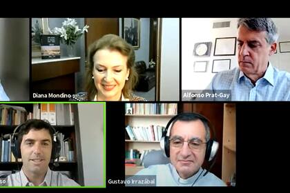 Emilio Basavilbaso, Gustavo Irrazábal, Diana Mondino y Alfonso Prat Gay en el evento "Desarrollo Económico Inclusivo" de La Asociación Cristiana de Dirigentes de Empresa (ACDE)