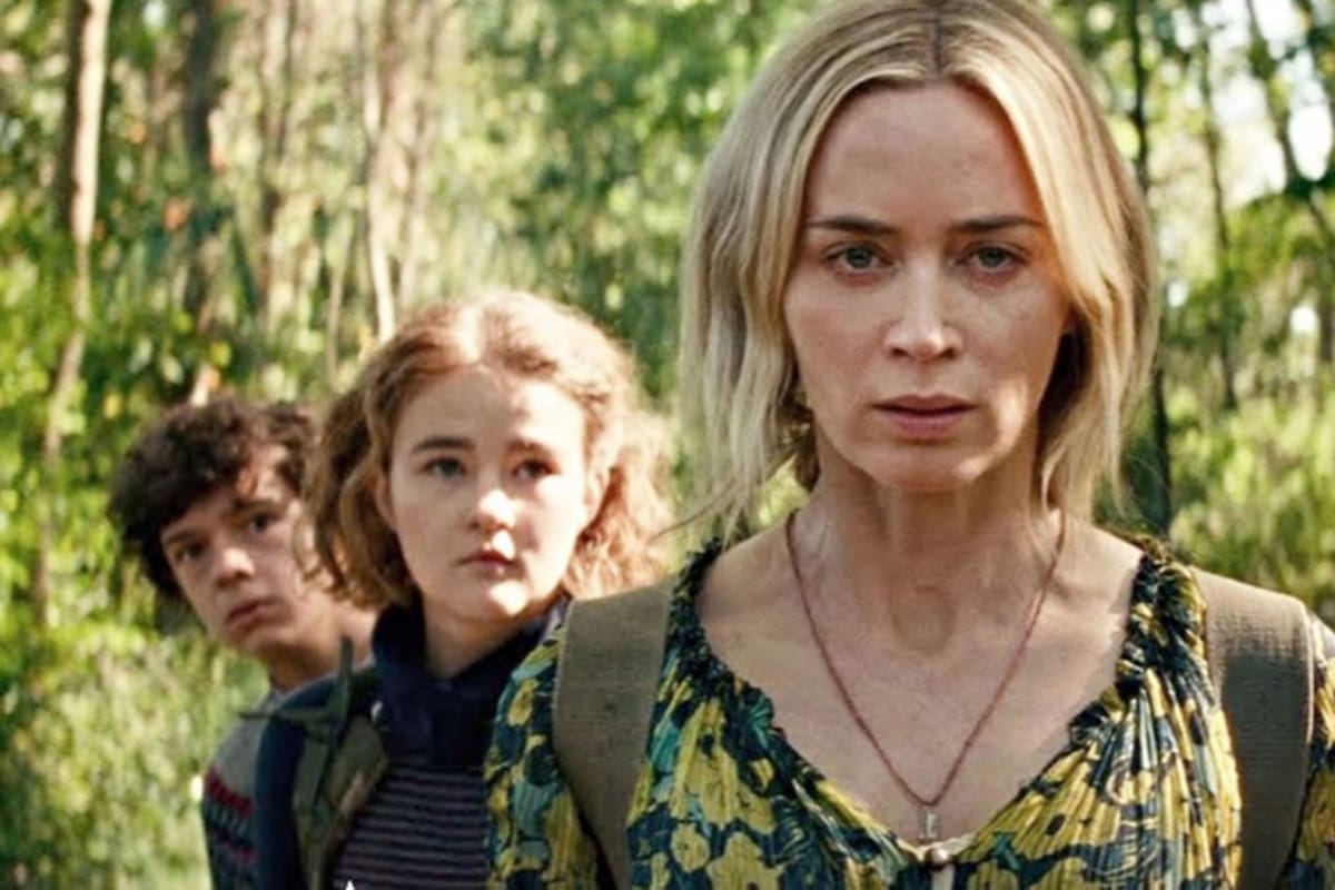 Emily Blunt, Millicent Simmonds y Noah Jupe en Un lugar en silencio 2