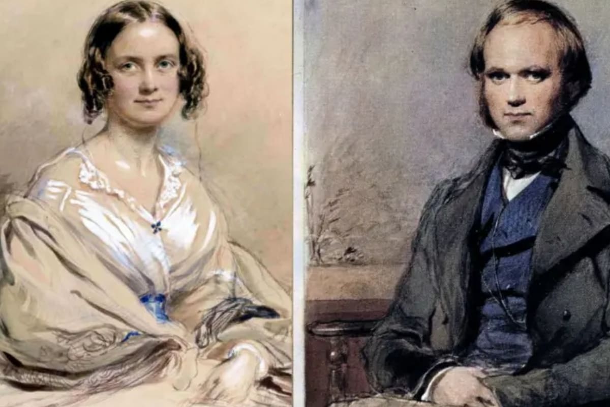 Emma (1808 –1896) y Charles Darwin (1809-1882) estuvieron casados por 43 años y tuvieron 10 hijos