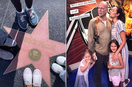 Emma Heming y sus hijas visitaron los homenajes a Bruce Willis en Hollywood, California