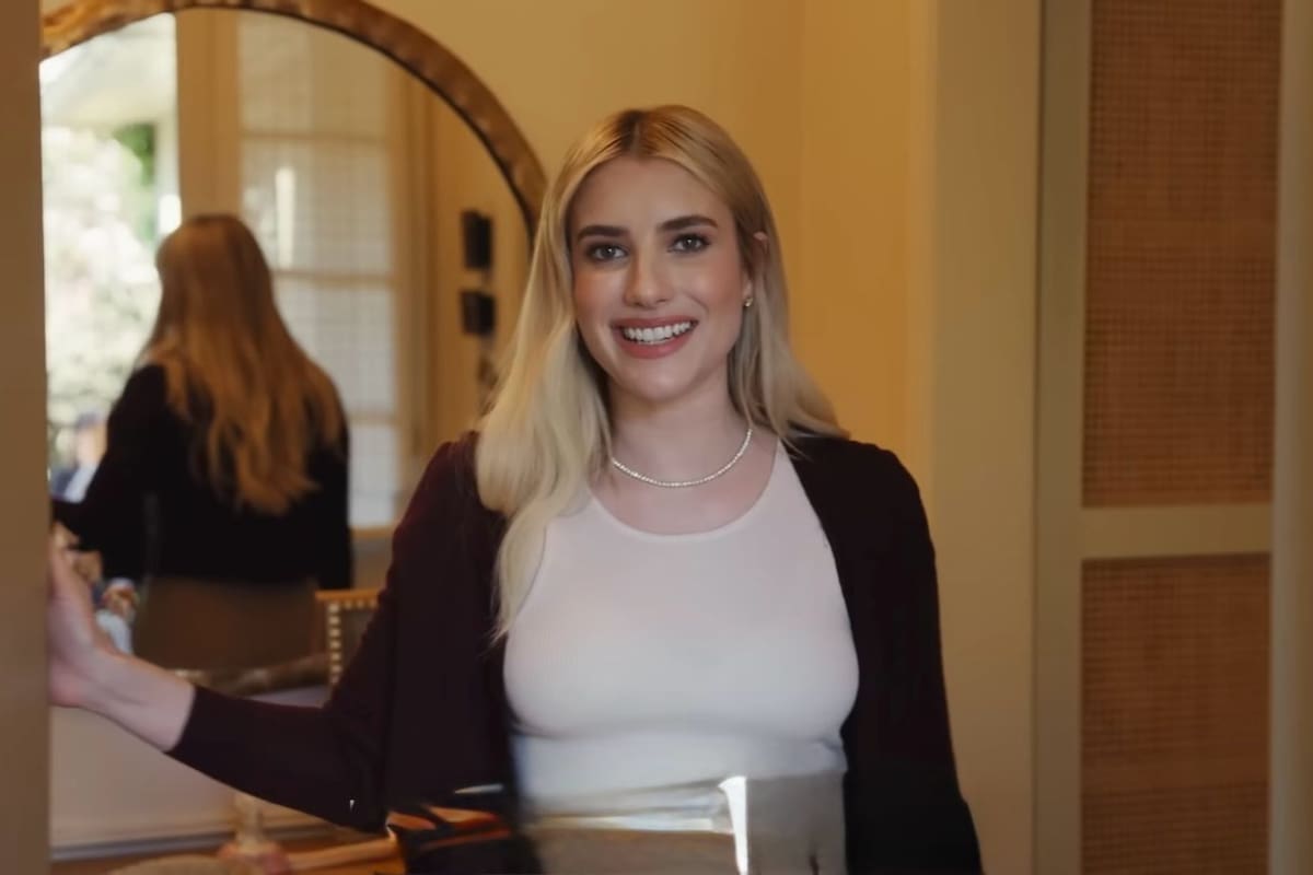 Emma Roberts decidió poner en venta su residencia en Hollywood Hills (imagen tomada de video creado por Architectural Digest,)