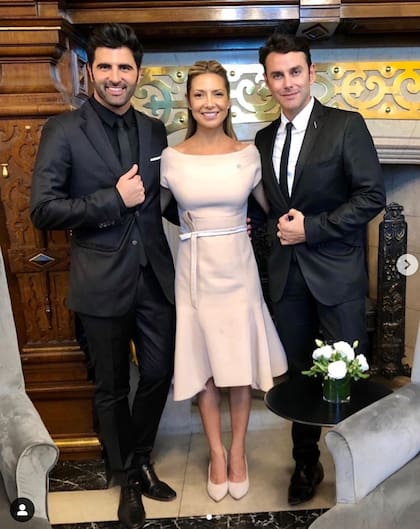 Emmanuel López, Fabiola Yañez y Fernando Consagra