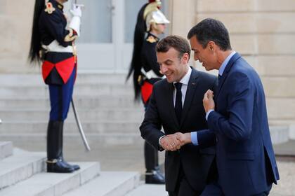 Emmanuel Macron recibe en París al primer ministro español, Pedro Sánchez