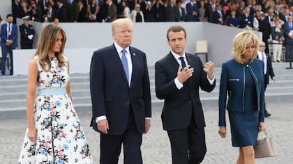 Emmanuel Macron y Donald Trump celebraron el Día de la Bastilla