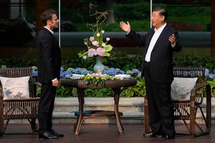 Emmanuel Macron y Xi Jinping, durante la reciente gira del francés a Pekín