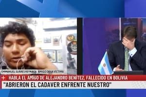 Emmanuel Suáres Reynaga hizo un relato estremecedor de la muerte de su amigo Alejandro Benítez en Bolivia, luego de que le negaran la atención médica