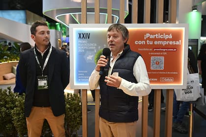 Emmanuel Zuázquita, jefe Comercial Multiplataforma de LA NACION, y Hernán Busch, gerente de Agronegocios de Galicia