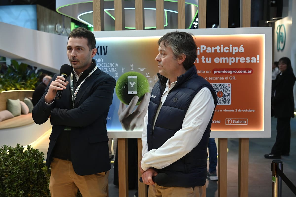 Emmanuel Zuázquita, jefe Comercial Multiplataforma de LA NACION, y Hernán Busch, gerente de Agronegocios de Galicia