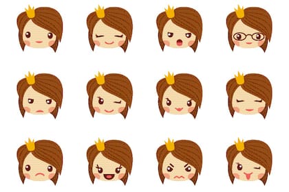 Emojis de princesa para comunicar múltiples emociones
