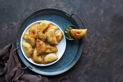 Empanadas de calabaza y langostinos de Alejandro Féraud, chef de Alo's