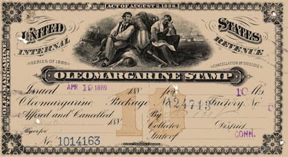 En 1886, el Congreso de los Estados Unidos aprobó la Oleomargarine Act, que estableció un impuesto federal a la margarina