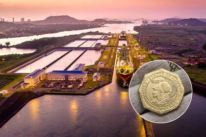 En 1915 se lanzaron varias monedas para celebrar la inauguración del Canal de Panamá en la Exposición Internacional Panamá-Pacífico (Imagen Compuesta)
